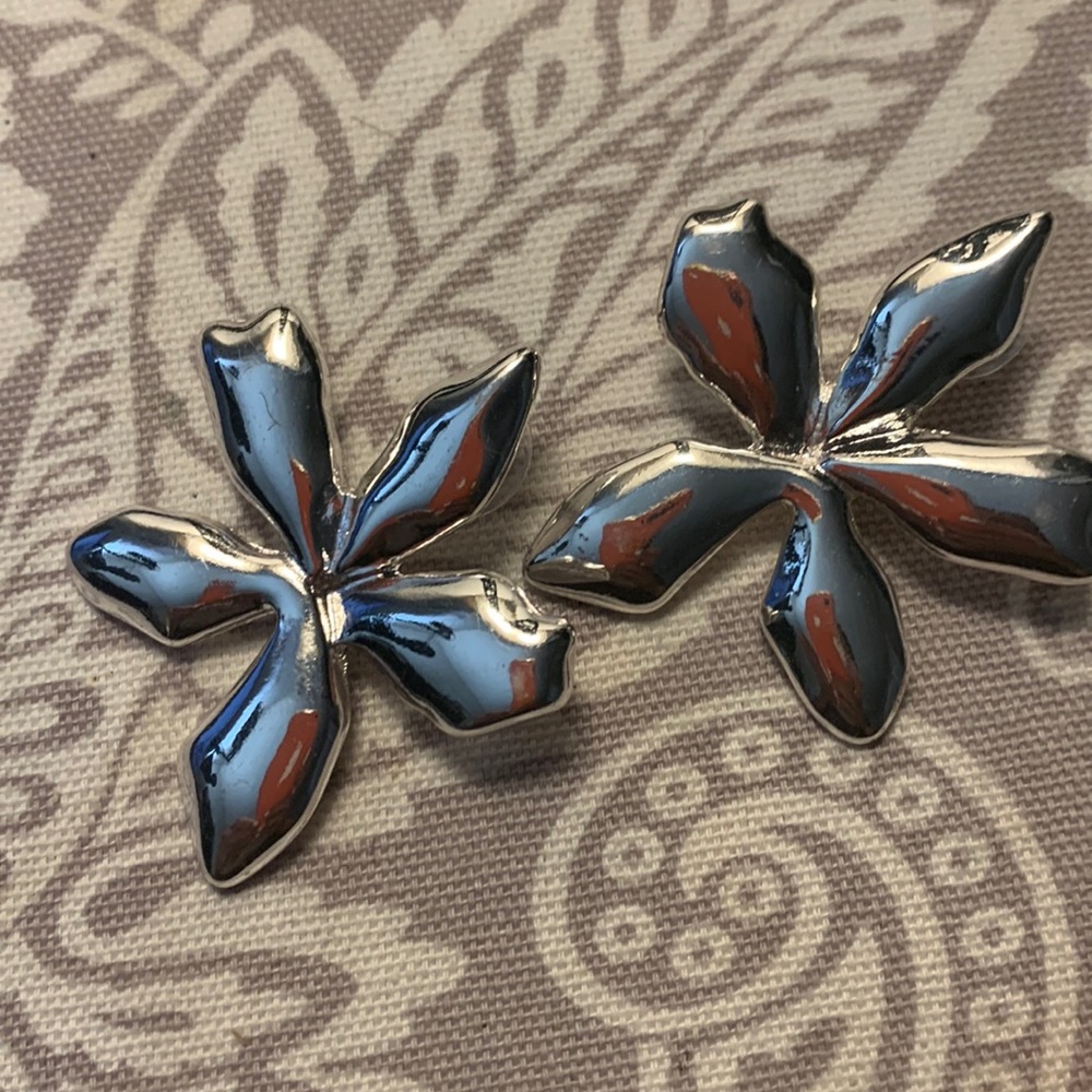Silver Flower 🌸 earrings
